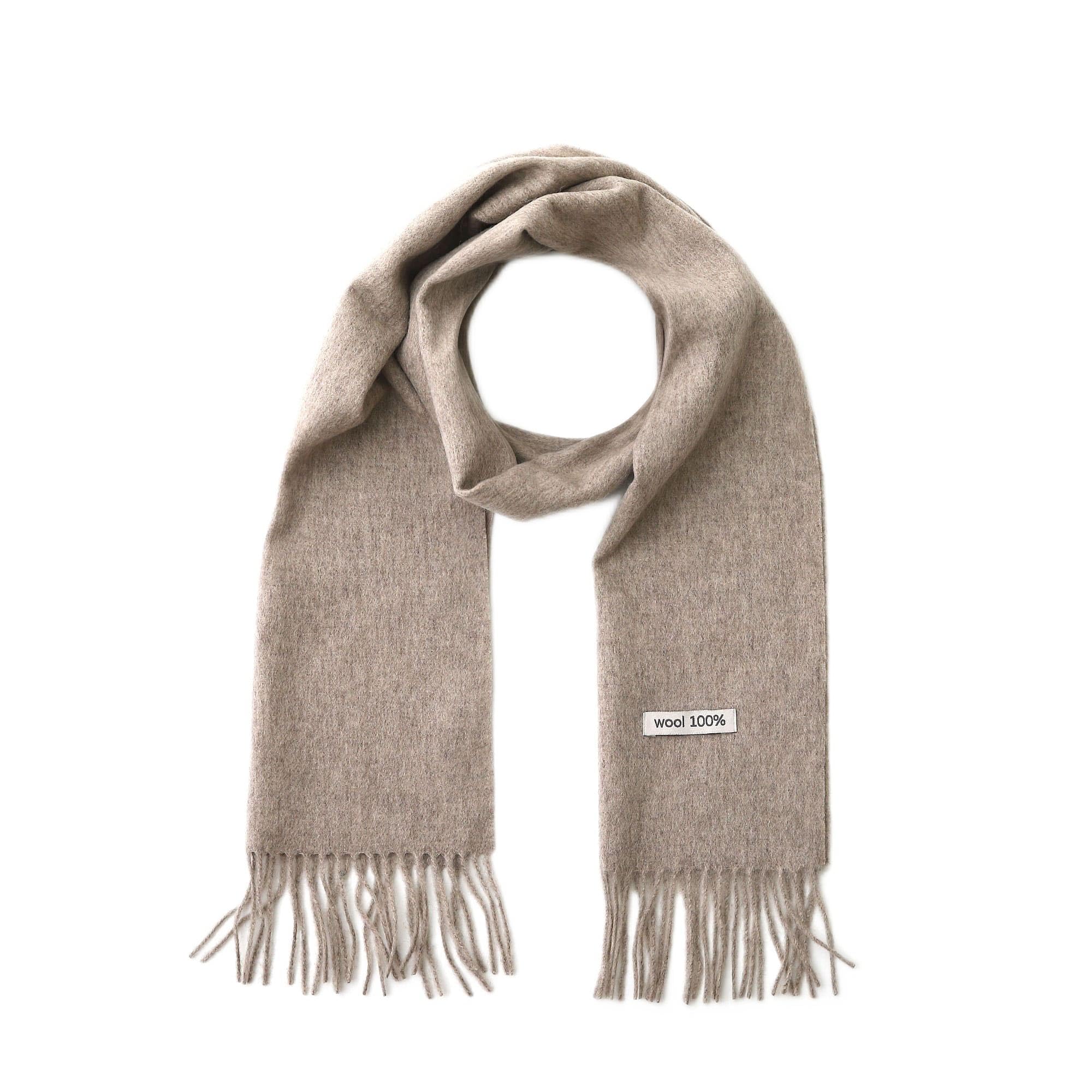 Schal aus 100% Wolle, für Damen und Herren, warm, weich, luxuriös, einfarbige Geschenkbox