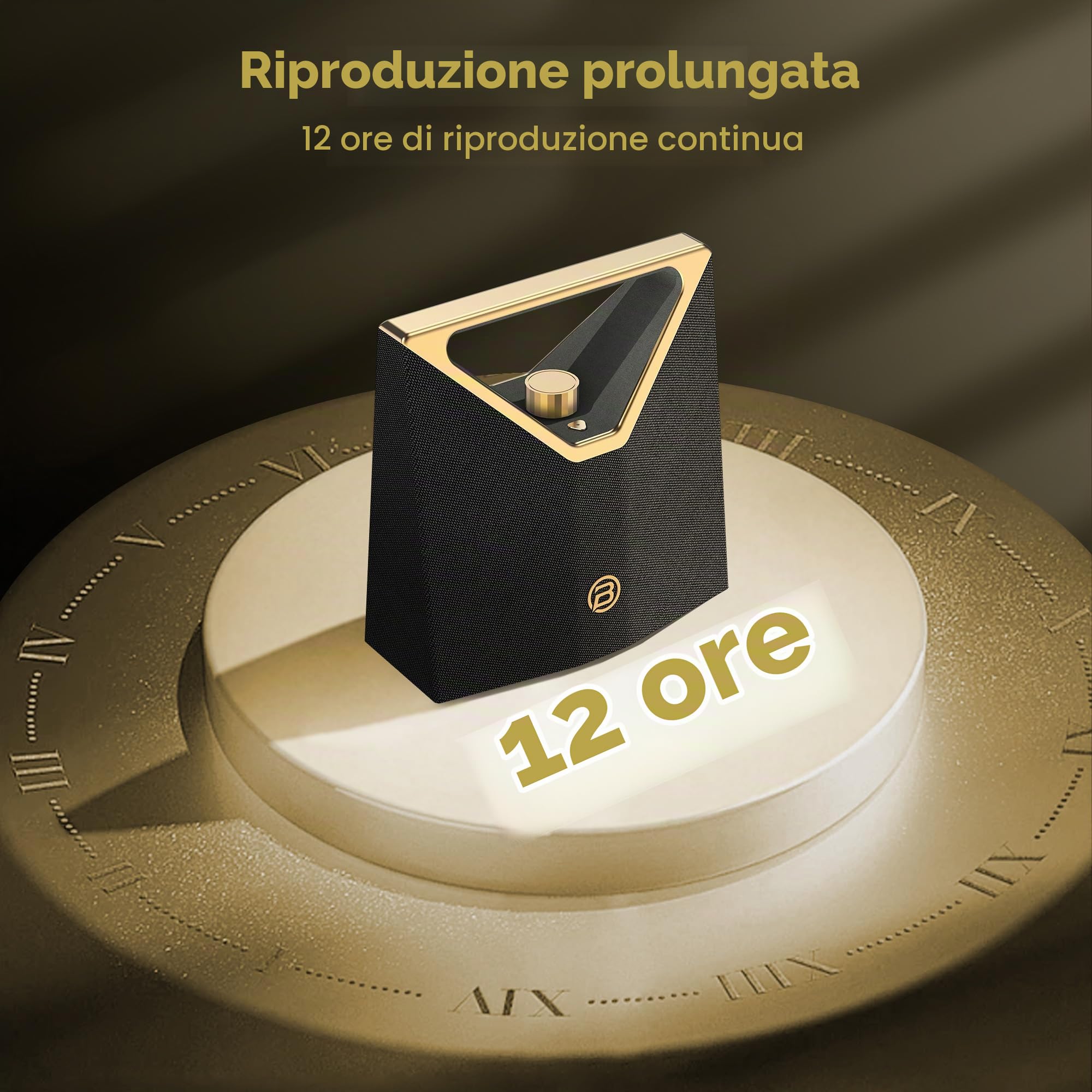 BUGANI Brief Plus Cassa Bluetooth Potente Portatile 80W