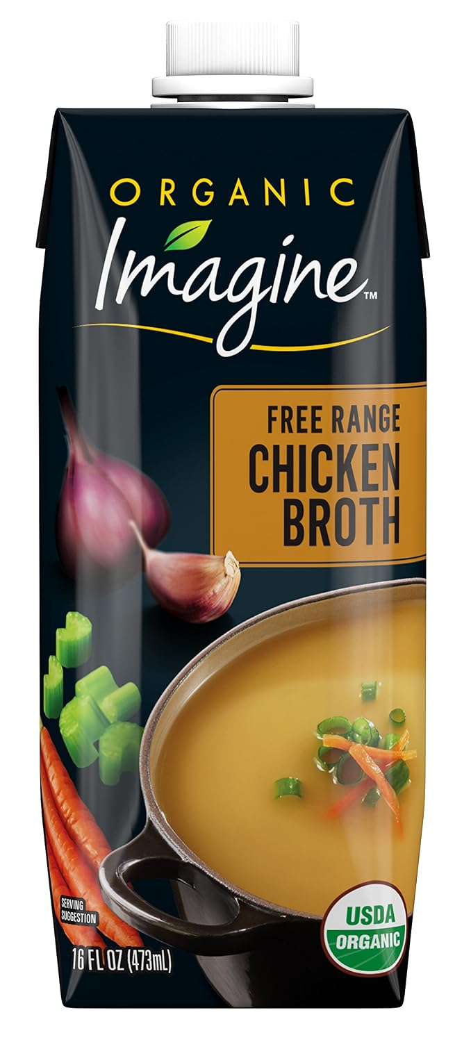 Imagine Organic Free Range Chicken Broth, 16 Fl Oz, Pack of 1