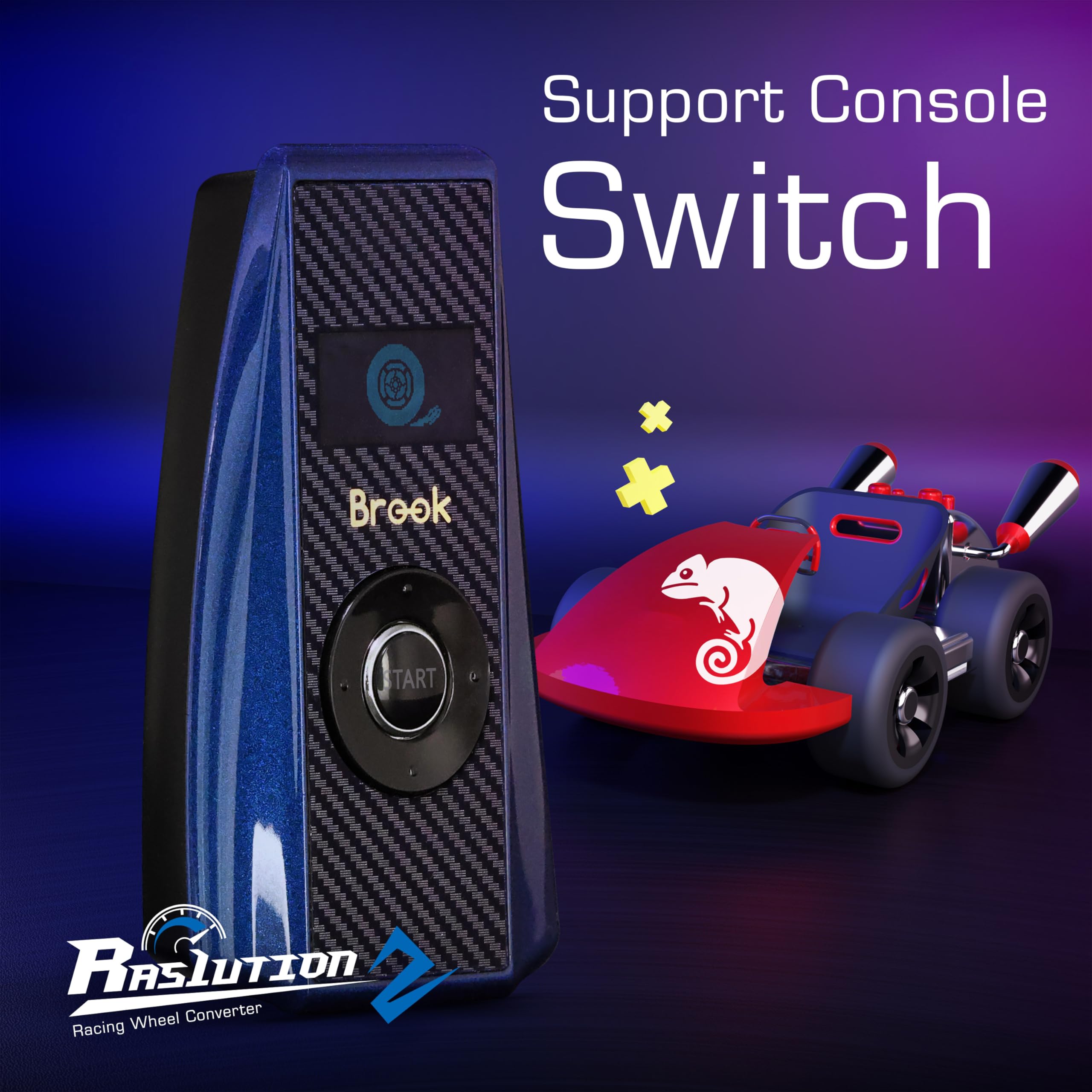 Brook Ras1ution 2 avec porte-clés – Convertisseur de Volant pour Jeux de Course sur Consoles PS3/PS4/PS5/Switch [Version Exclusive]