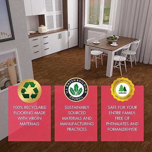 Miniatura 5 de BaseCore HEX - Revestimiento de piso hexagonal de vinilo de 5.75 pulgadas, autoadhesivo, texturizado, estilo moderno para despegar y pegar, apto