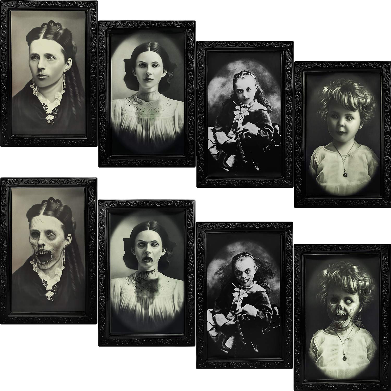 Amazon.co.jp: URATOT 4個パック ハロウィン装飾 不気味なフォト