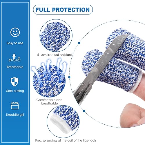 Miniatura 4 de 9 protectores de dedos para cortar verduras, protector de dedos de acero inoxidable, protector de dedo de cuchillo, peladores de pulgar para soporte