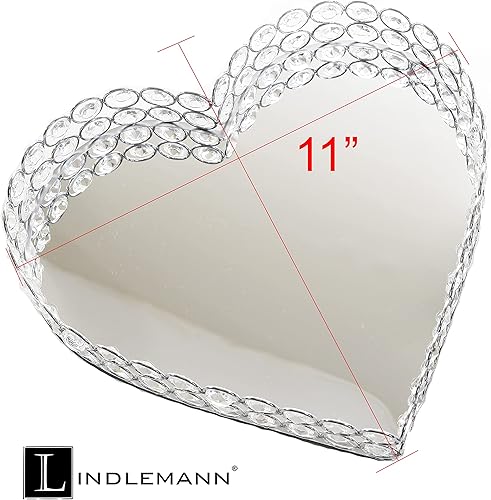 Miniatura 111 de Bandeja de tocador de cristal decorativa con espejo, bandejas de perfume para maquillaje, almacenamiento de cosméticos, organizador de Bandeja