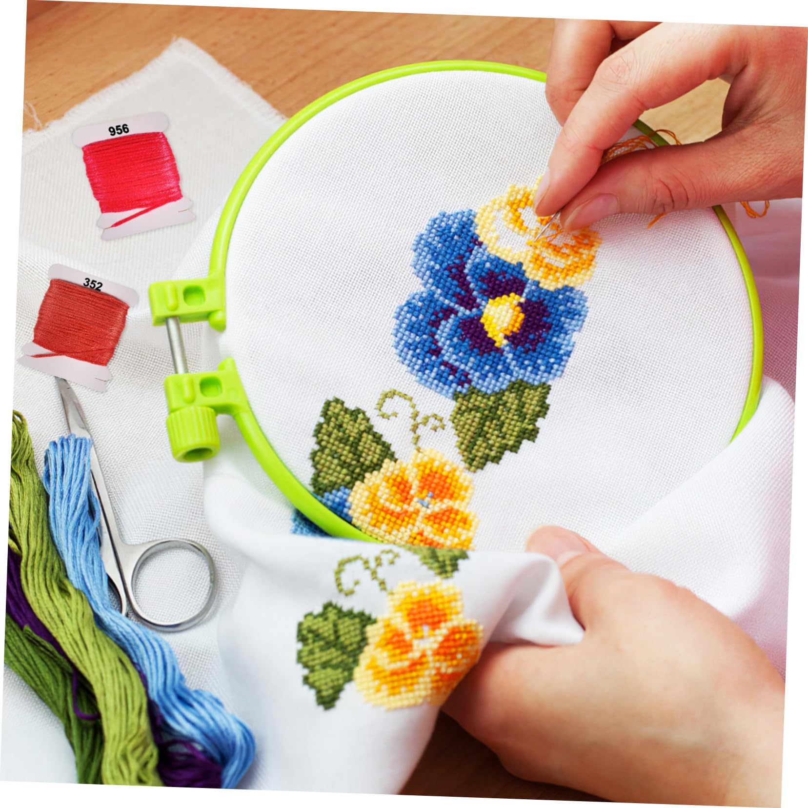 Hilos de Bordar Algodón Egipcio Colores Vivos Resistentes para Punto Cruz y Pulseras Manualidades Creatividad