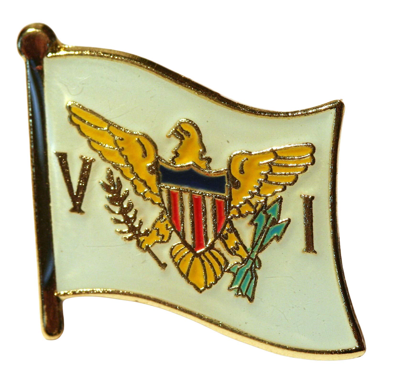 US Virgin Islands Flag Pin Badge