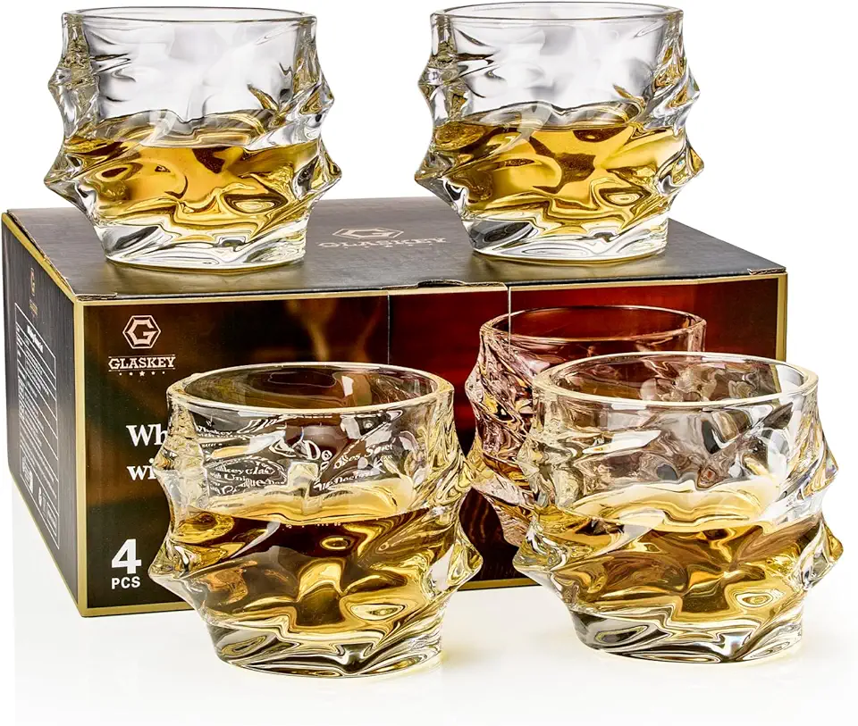 Handblåsta whiskyglas set