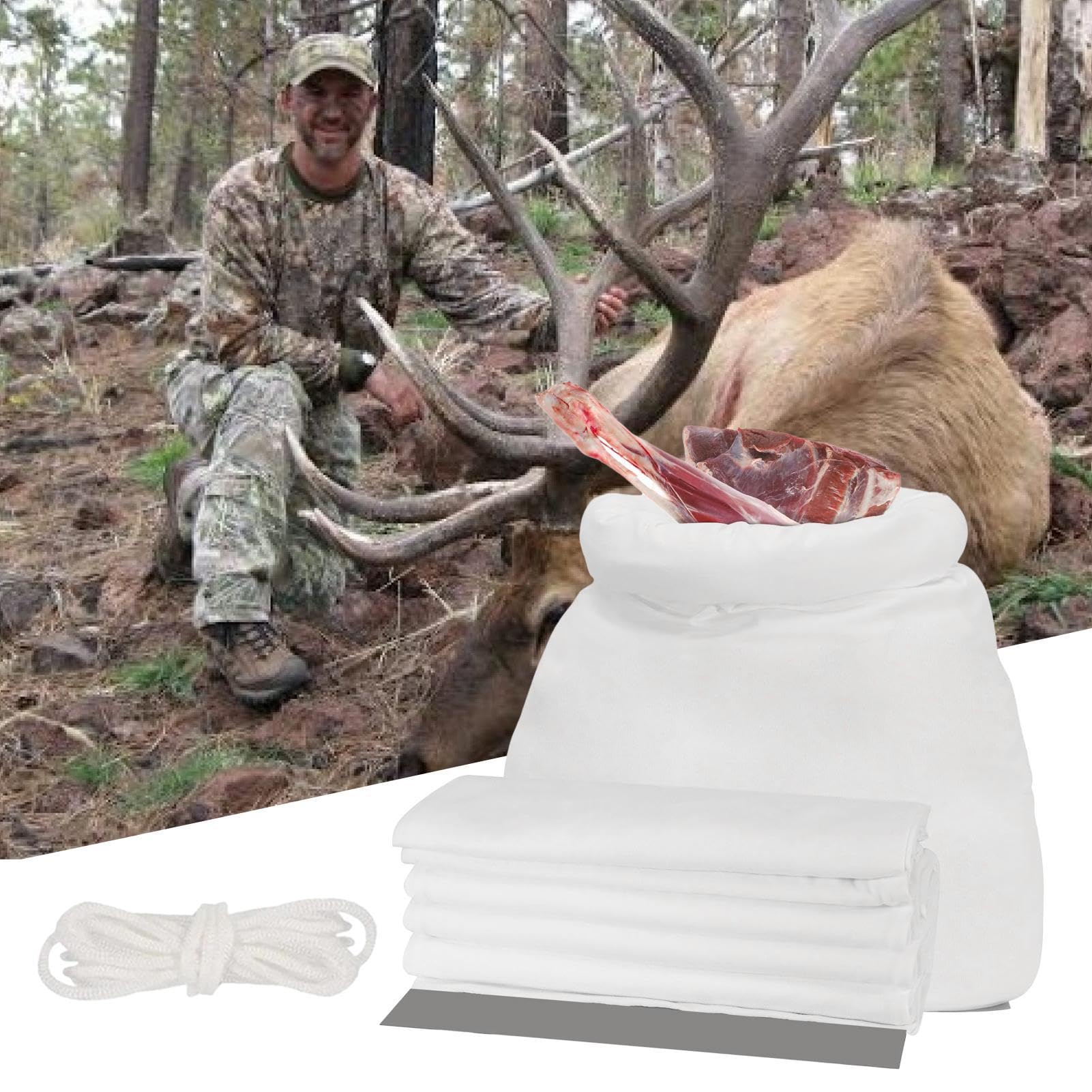 Jagd Fleischbeutel - Jagd für Fleischlagersäcke, Spiele Fleischbeutel | Game Fleischspeicherbeutel, Jagdfleischschutzsäcke, Spiele Fleischtransporttaschen zum Schutz geerntetem Fleisch vor Schmutz