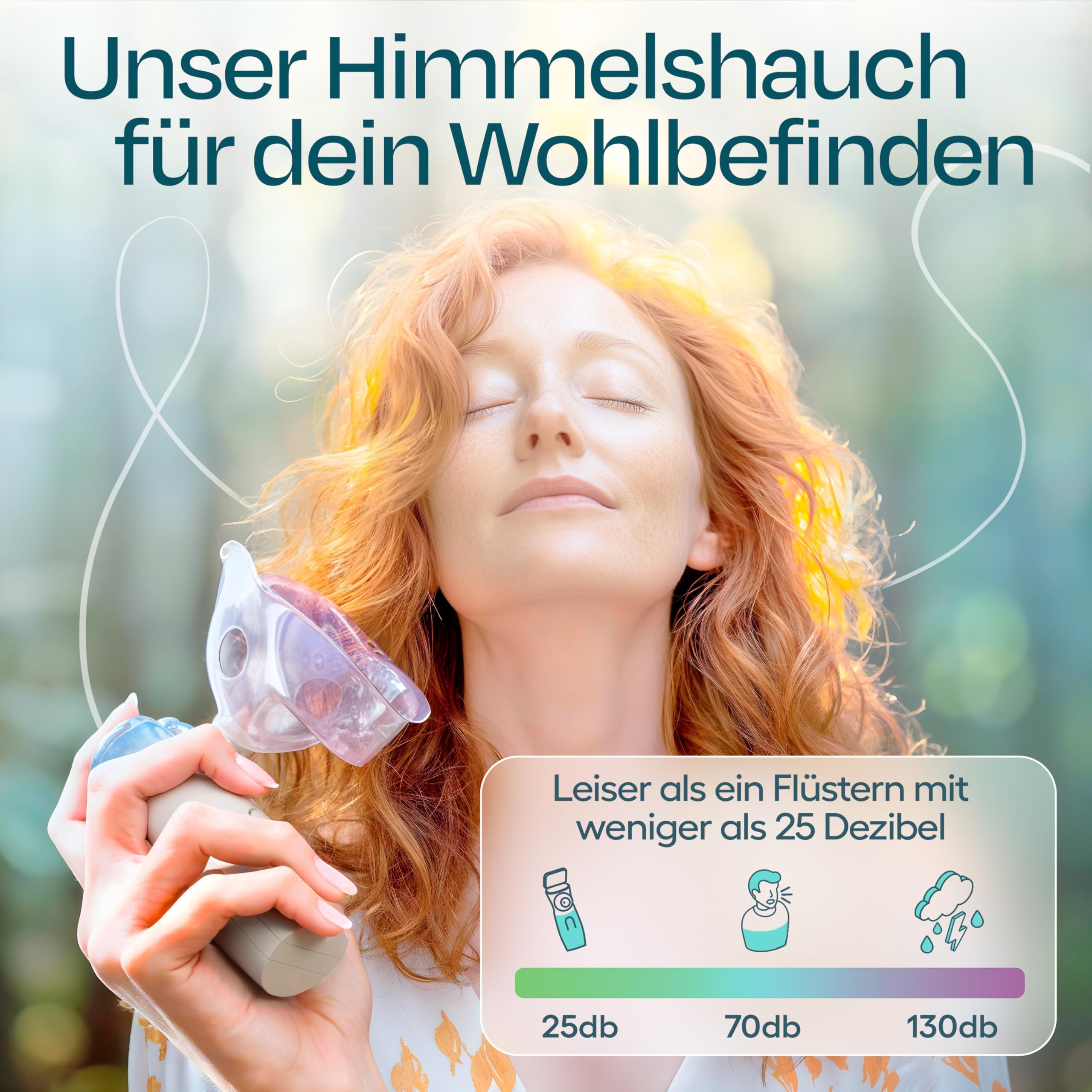 HIMMELSHAUCH MEDICAL Ultraschall Inhalationsgerät Kinder & Inhaliergeräte für Erwachsene | Inhalator Baby | Vernebler Gerät | Elektrische Inhalatoren | Kochsalzlösung Inhalieren | Mesh Nebulizer