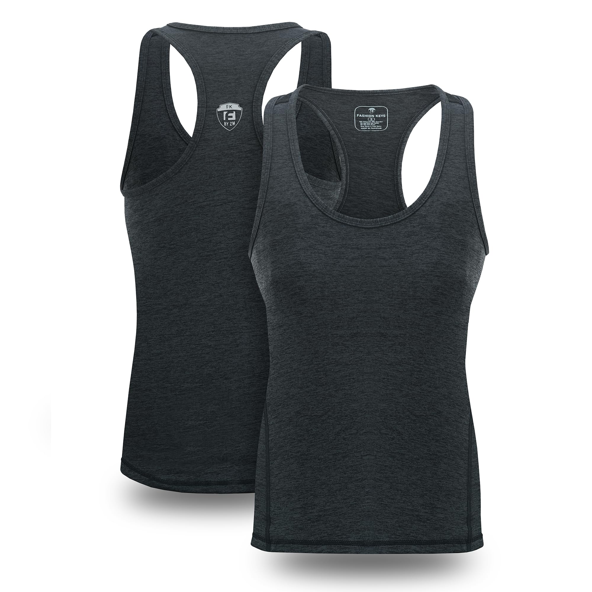 Fk By Zm Women's Black (Pack Of 1) Sleeveless Tank Tops – Casual Summer Racerback Yoga Vests, Perfect For Gym Workouts And Exercise (M, Black)
