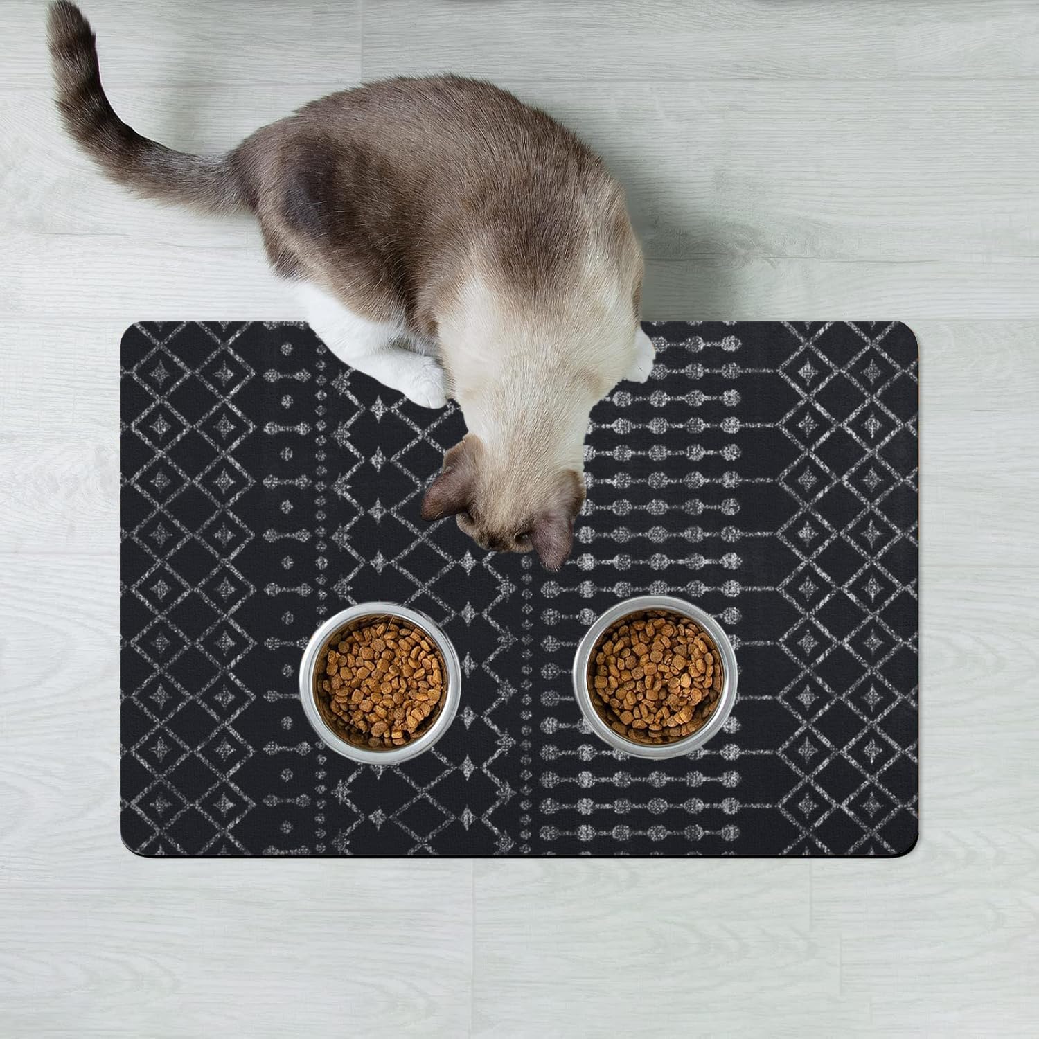 Dog Food Mats for Floors Absorbent, Cat Food Mat - Pet Cat Feeding Mat Quick Dry, Dog Bowl Mats for Water, Pet Supplies Feeding Placemat 12