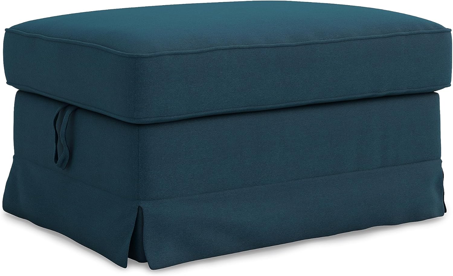 MASTERS OF COVERS Ektorp Ottoman Cover for The IKEA Ektorp Footstool Slipcover Replacement (Dark Ocean)