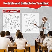 Vista 5 de Thickened Sticky Easel Pad, 20 x 23 Inches Large Chart Paper for Teachers, Self Stick Easel Paper for White Board, White Anchor Chart Paper, with