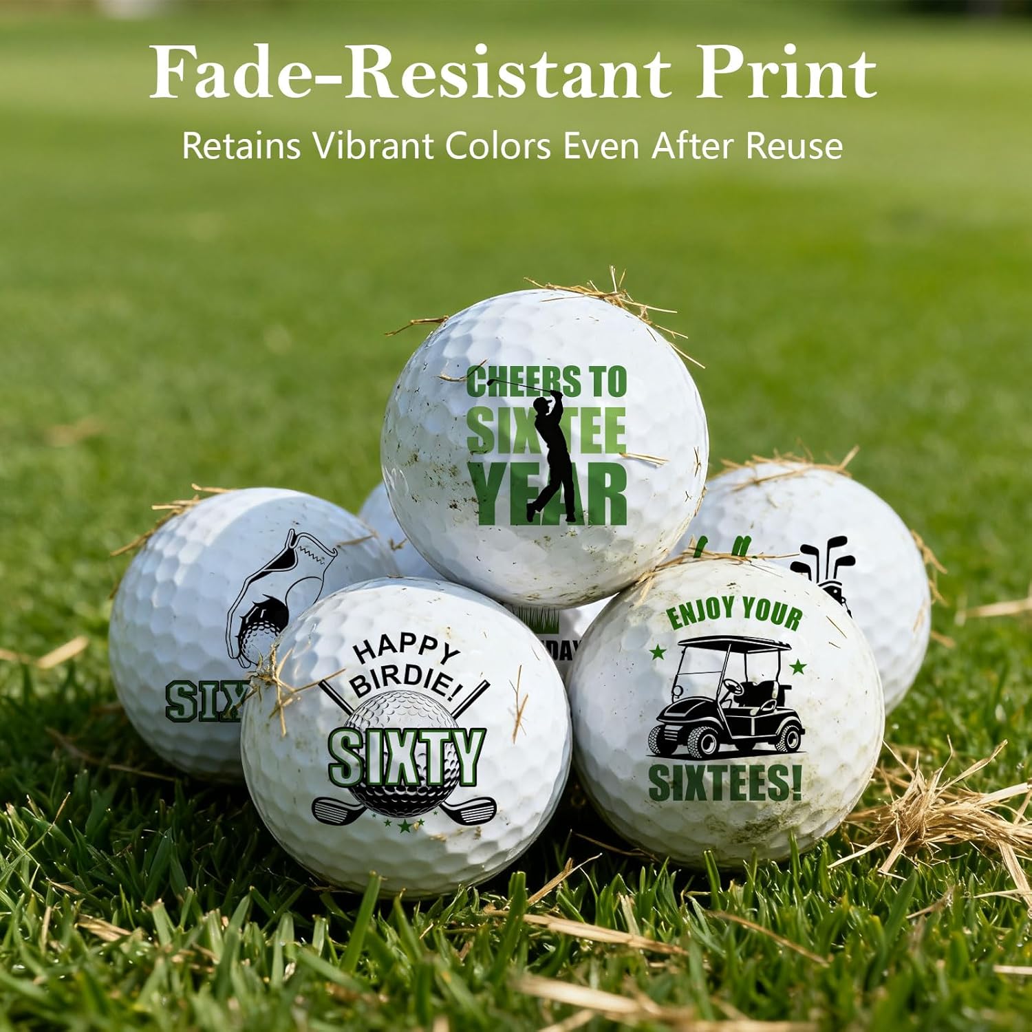 6Pcs Funny Golf Balls Set for Women, Men, Practice Golf Balls for Men - Image 7