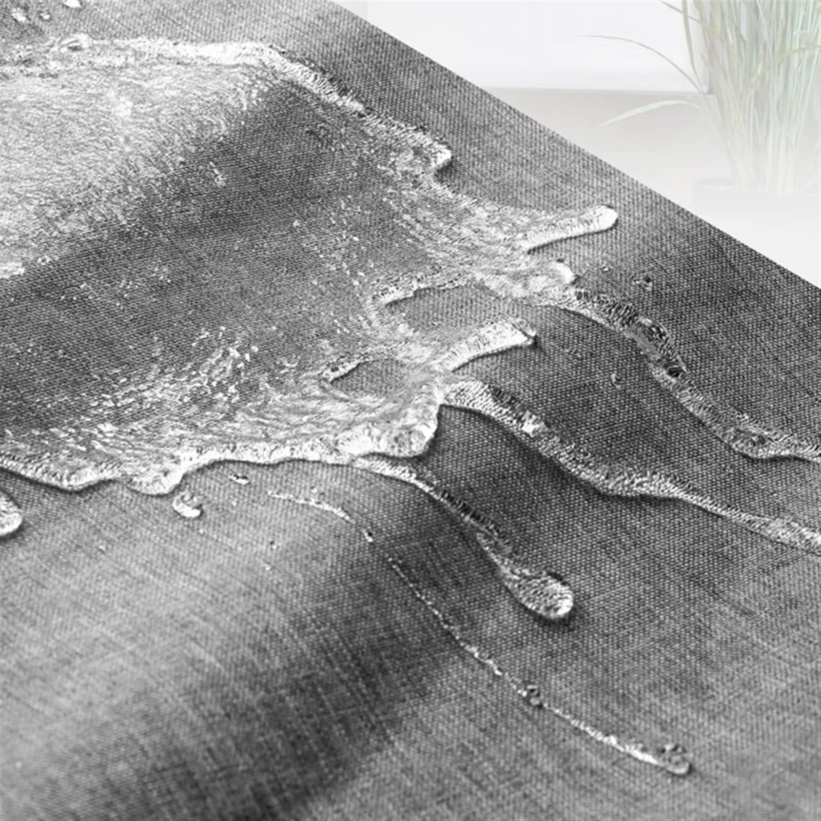 Tenda Vasca Da Bagno Tenda da doccia impermeabile in tessuto di lino finto, tende bagno, tinta unita, grande e ampia, con ganci(Dark khaki,180x200cm WxH)