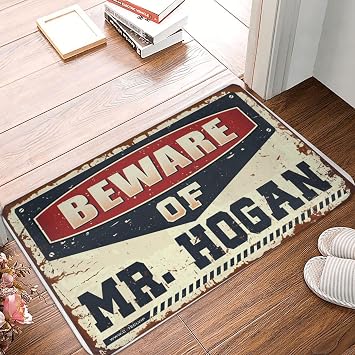 Fall Mats for Front Door Beware of Mr. Hogan Doormat Summer Front Door Mat Fall Outdoor Decorations Size 50X80CM