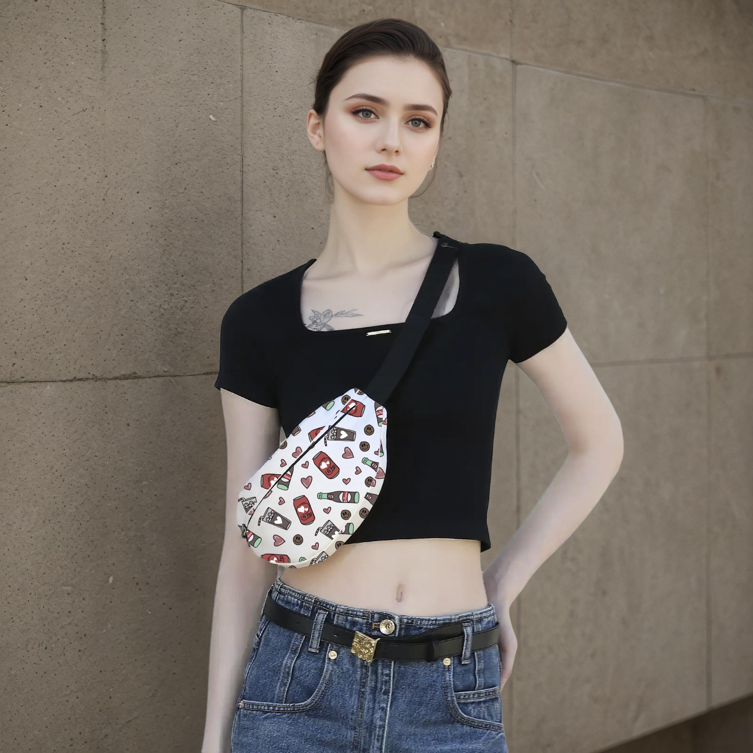 WCGXKO Dr. P Crossbody Waist Pack Favourite Drink Gift Dropkick Pepper Gift Soda Social Club Merch (Dr.p Pack)