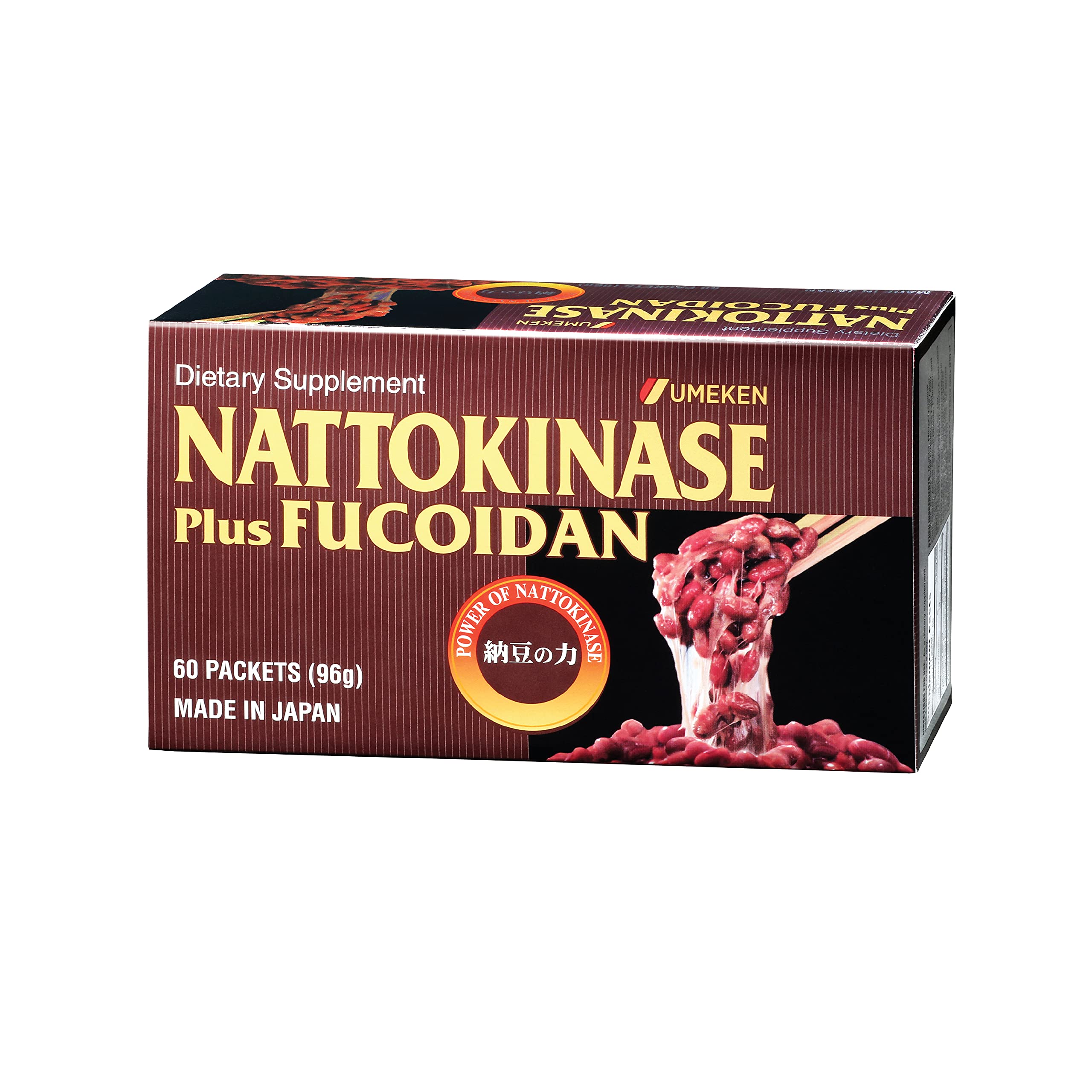 Umeken Nattokinase Plus Fucoidan for Circulatory Support - 2500FU Natto, Supports Healthy Blood Pres