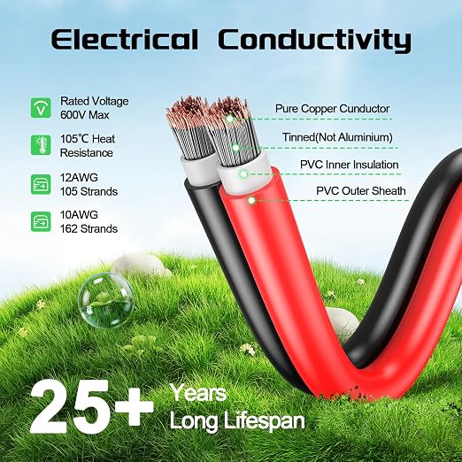 Cable Solar XT60 12AWG 10FT para Ecoflow Anker SOLIX miniatura 4
