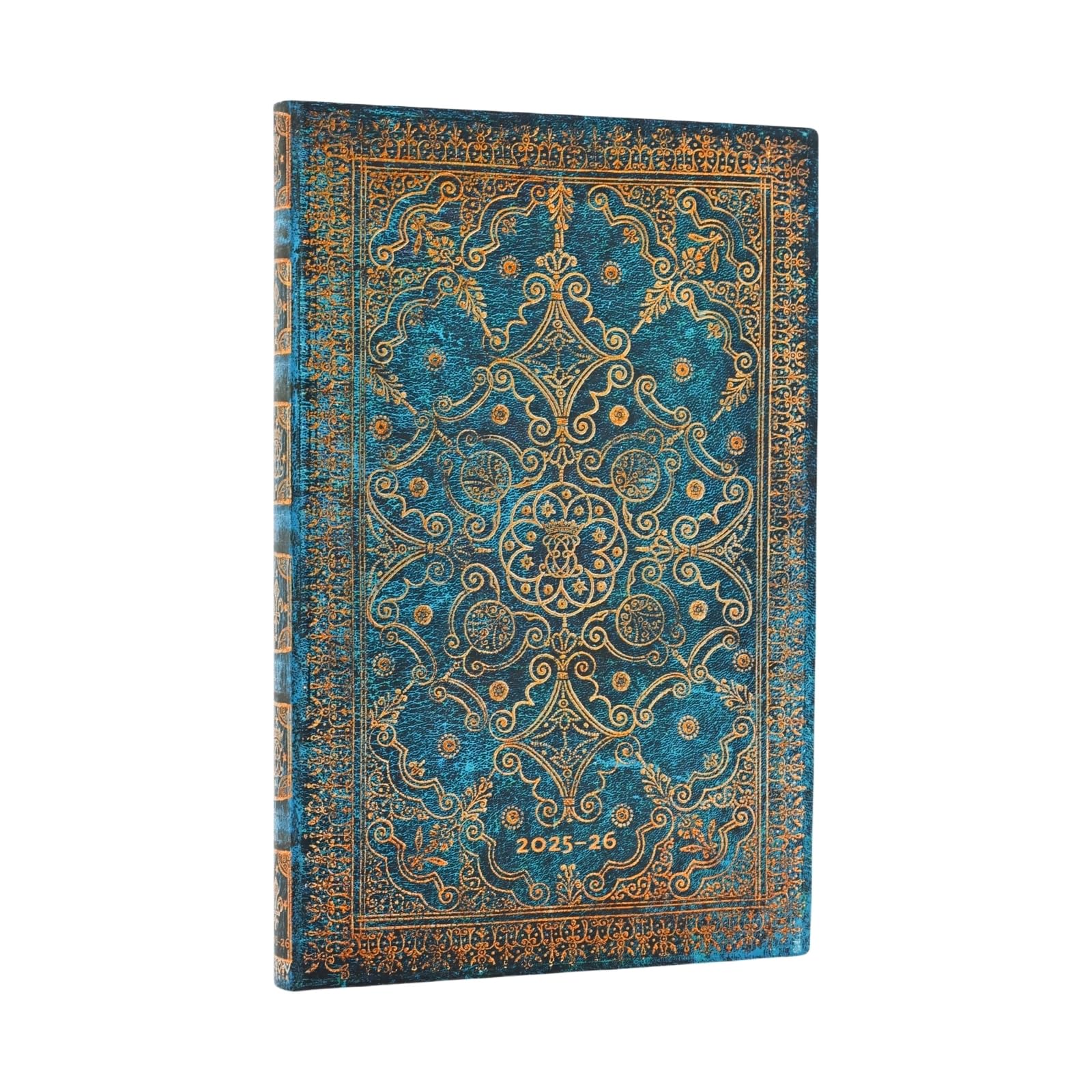 2026 Azure (Equinoxe) Maxi 18-month Vertical Softcover Flexi Dayplanner 2025-2026 (Elastic Band Closure): Kalendarz 18-miesięczny