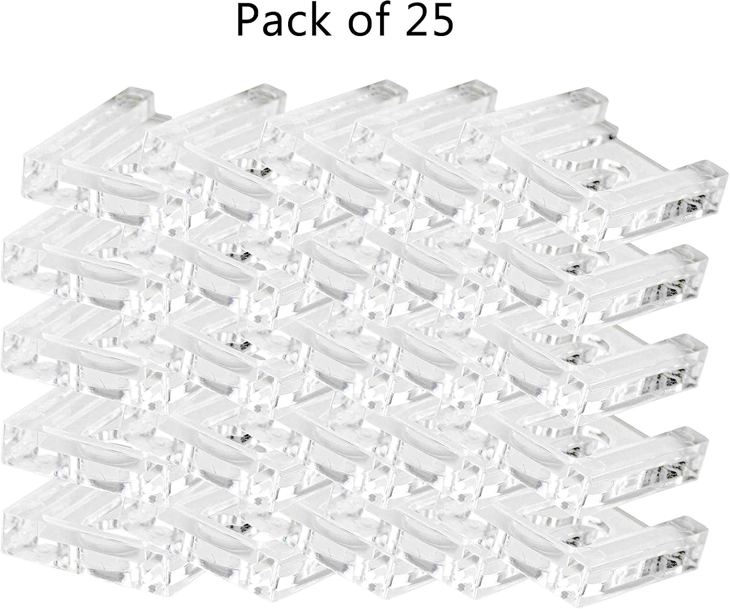 25 Pack Acrylic Keyhole Attachments 3/8" Clear Hanging Hardware for Frames Brochures Holders by Marketing Holders