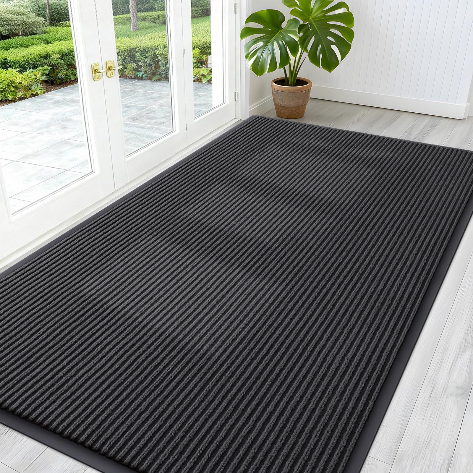 OLANLY Front Door Mat Indoor Outdoor Entrance, Waterproof Heavy Duty Doormat, Fade Resistant, Low Profile, Easy Clean Patio Porch Welcome Floor Mats for Entry, 29.5x17, Beige — view 66