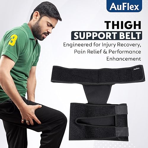 Miniatura 4 de Soporte de cadera para aliviar el dolor de ciática, soporte de cadera ajustable de neopreno para mujeres y hombres con muslo, ingle, manga de