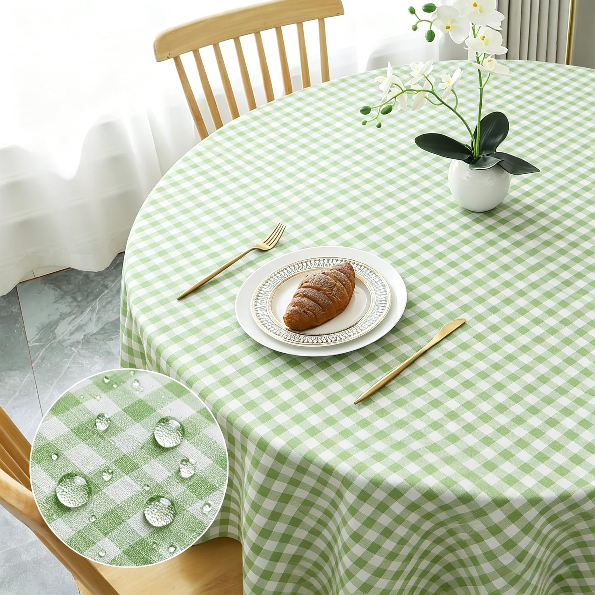 Artifolia Round Tablecloth 140cm, Balcony Afternoon Tea Café Party Wedding