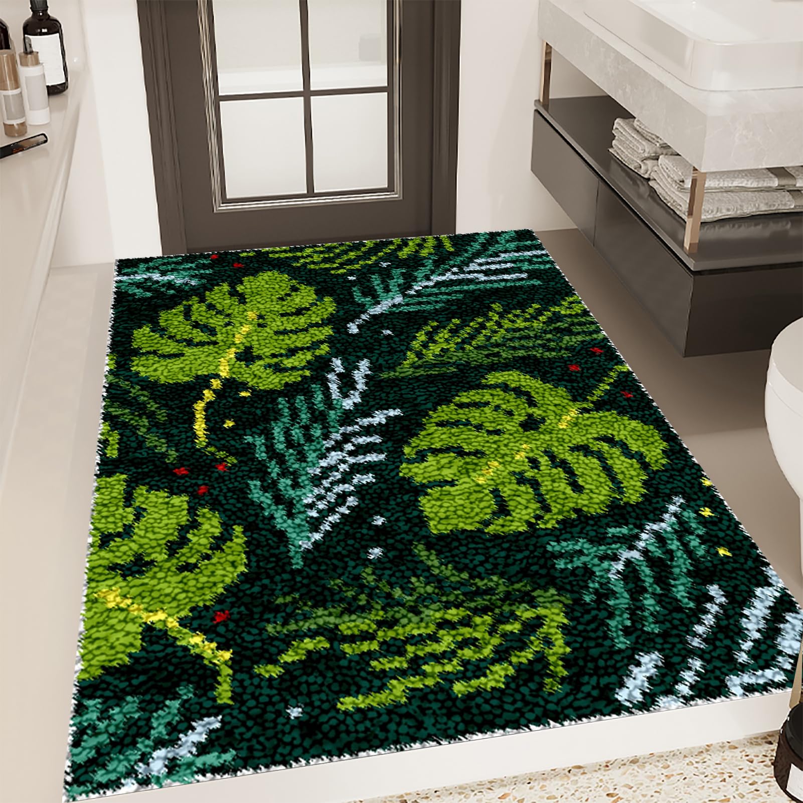 Set di Tappeti da Ricamo Tappeto Annodare Fai da Te 140x160 cm