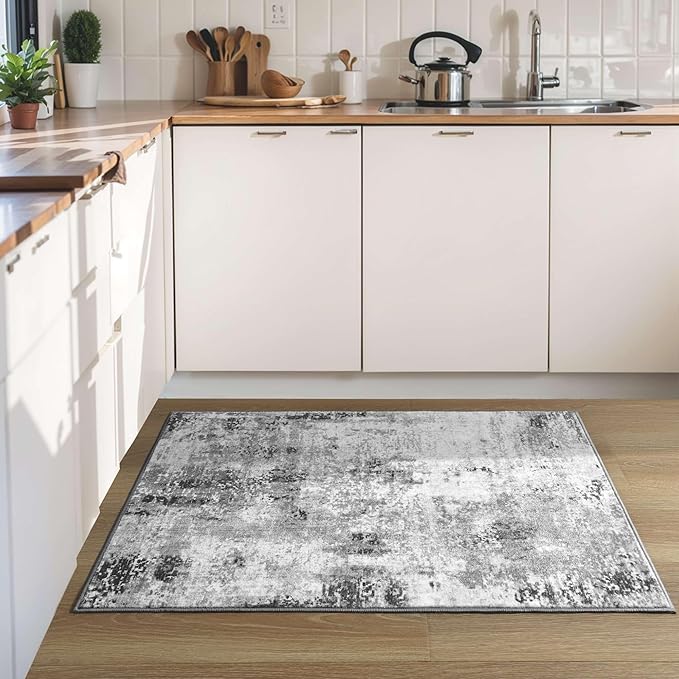 Tapete de Entrada 2x3 Gris Antideslizante Lavable miniatura 6