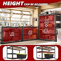 Vista 5 de REIBII Estantes de almacenamiento de 2020 LBS, estantería de garaje de 5 niveles, estantes de garaje ajustables y resistentes, estante de utilidad
