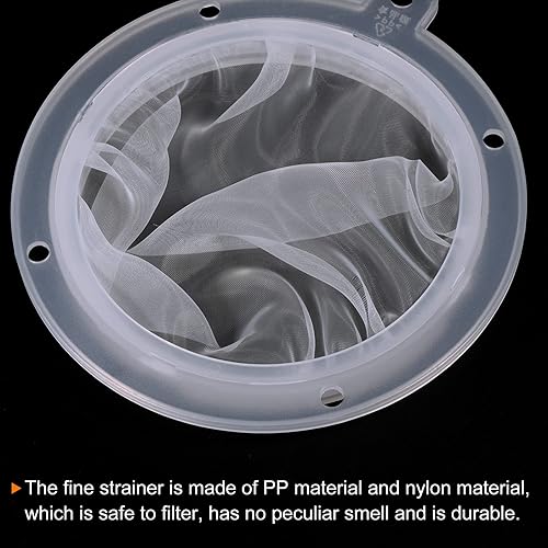 Miniatura 4 de PATIKIL Filtro de alimentos de 5.4 pulgadas de diámetro exterior, paquete de 2 filtros de malla de 100 filtros de malla fina para jugo, café,