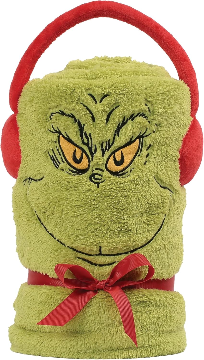 Department 56 Snowpinions Grinch SnowThrow Holiday Fleece Blanket, Christmas Throws Warm Cozy Soft Blanket Sherpa Holiday Gift, 60 by 45 Inches, Multicolor