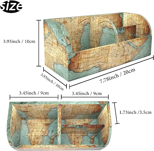 Miniatura 3 de QIELIZI Organizador de suministros de piel sintética, soporte de control remoto, organizador multifuncional de caja de almacenamiento de artículos