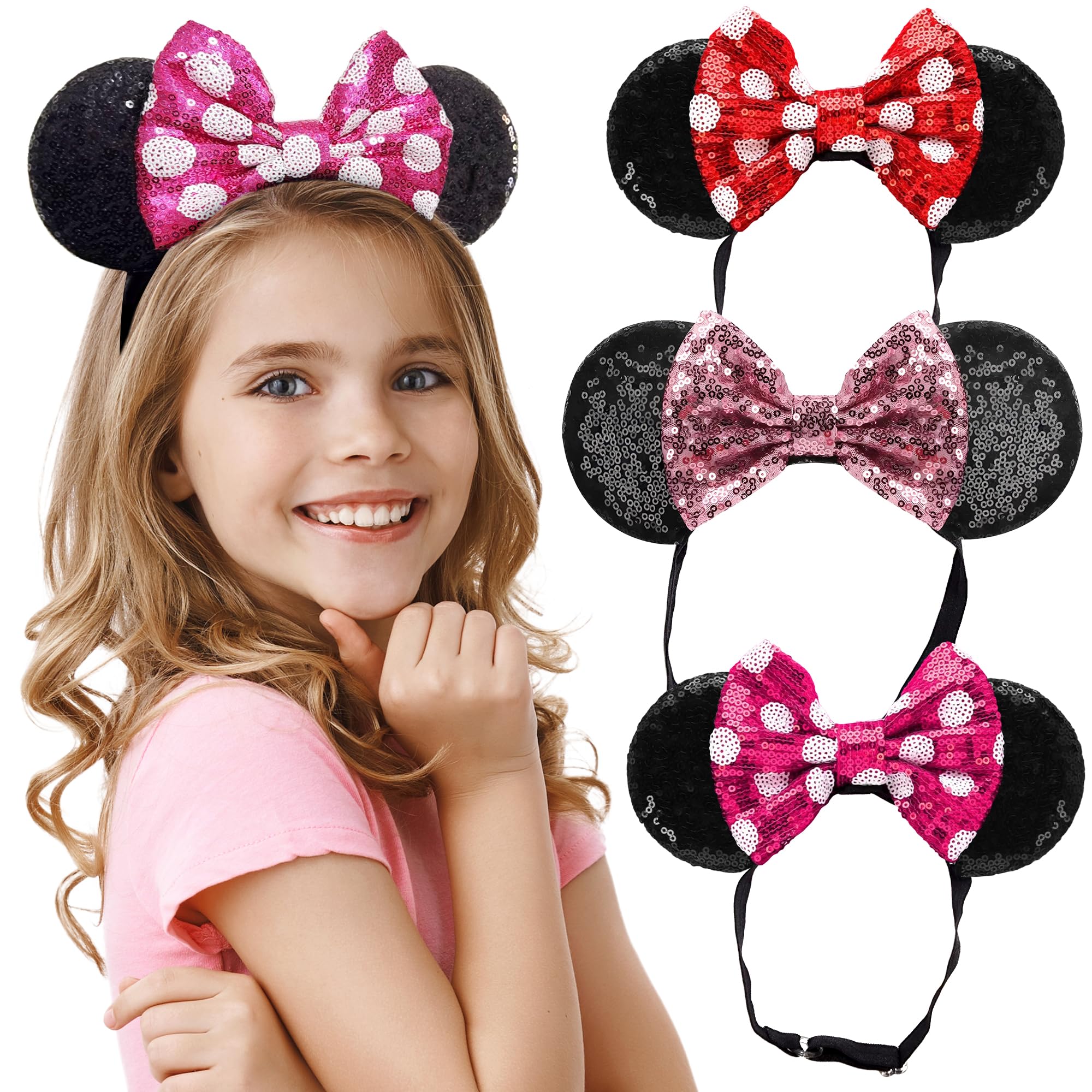 Amazon.com : Mipsy Home Classic Dots Minnie Ears Headbands  display picture 1
