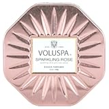 Sparkling Rose&comma; 3 Wick Tin Candle&comma; 12 Ounce&comma; 40 Hour Burn Time&comma; Coconut Wax for Clean Burning&comma; Handcrafted in The USA