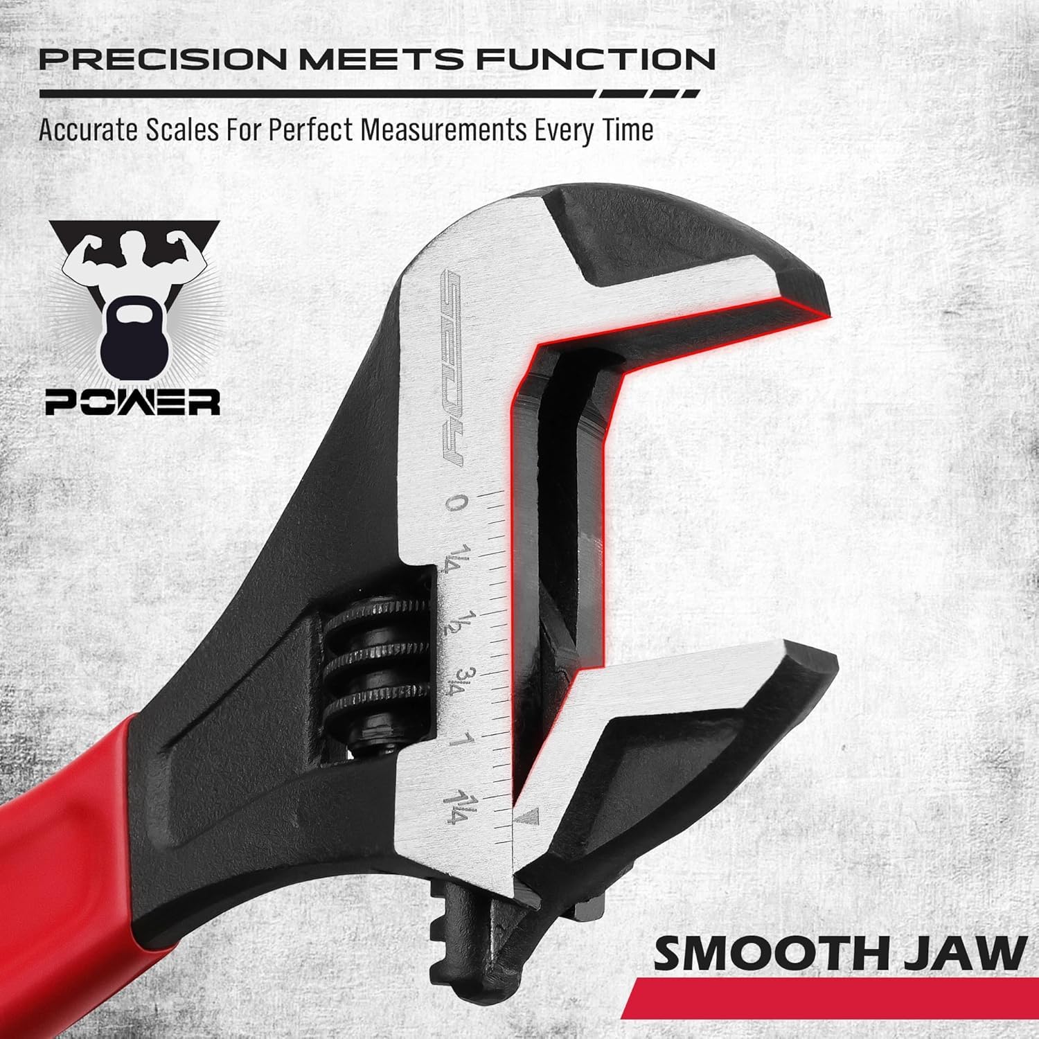Klucz nastawny zestaw kluczy do rur: 15 cm 20.3 cm 25.4 cm szeroki klucz szczękowy czarny tlenek z uchwytem poduszkowym, laserowo oznaczone wagi metryczne i SAE, stal CR-V dla profesjonalistów