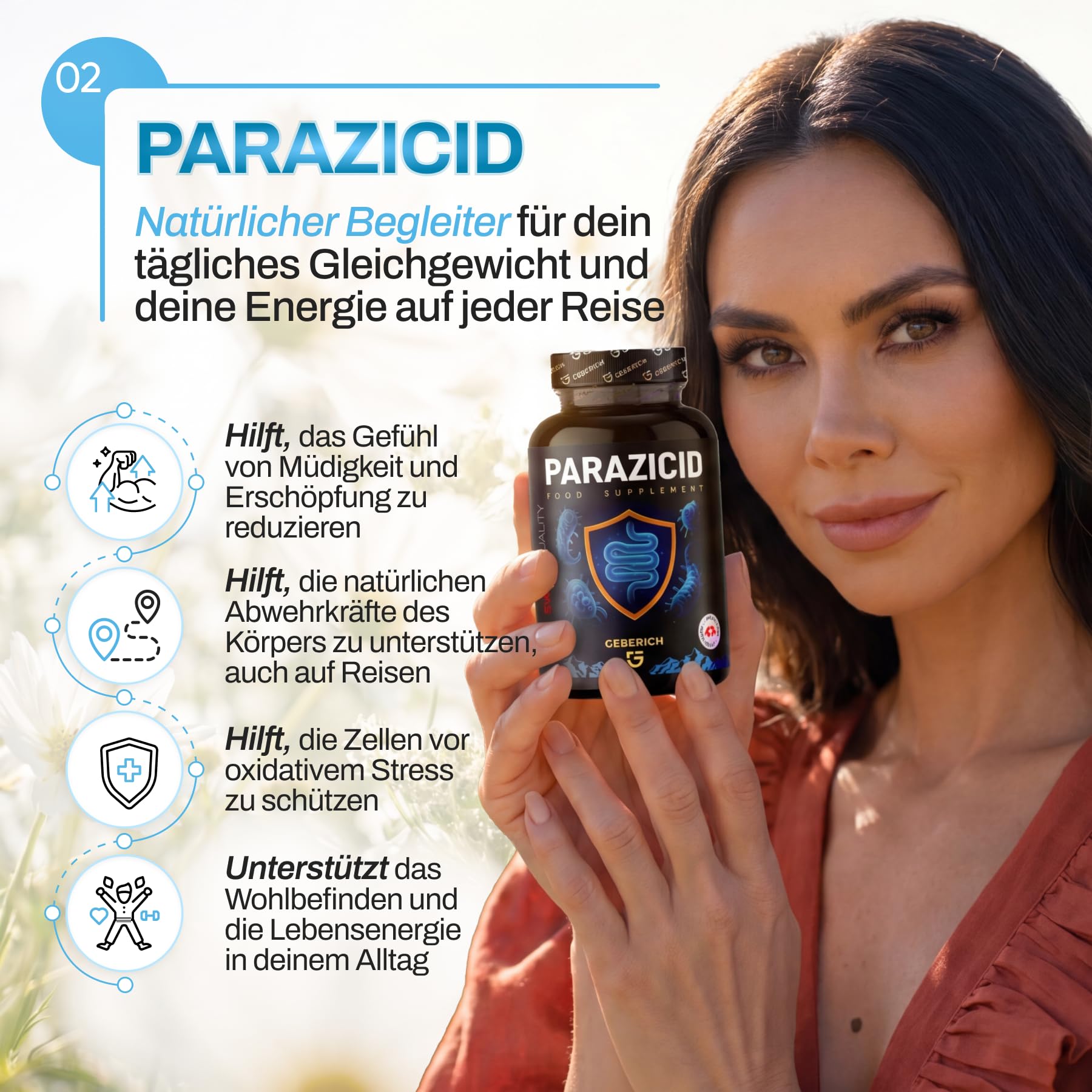 Kapseln Parazicid | Bibhitaki-Extrakt 220 mg + Gewürznelkenextrakt 180 mg | Unterstützung für Detox und Immunsystem | Mit Papaya-Extrakt, Löwenzahn und Süßholz | 30 Kapseln