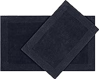 Vista 18 de Bedding Craft Alfombra de baño – 100% algodón, reversible, absorbente de agua, lavable a máquina, alfombra de baño suave para lado de la bañera, 17