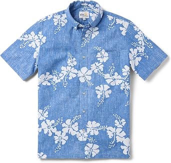 Reyn Spooner Mens 50th State Floral Hawaiian Aloha Shirt - Button Front