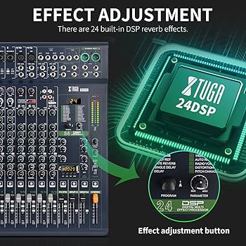メシダ Amazon.com: XTUGA BX16 16 Channel Audio Mixer Professional Stereo