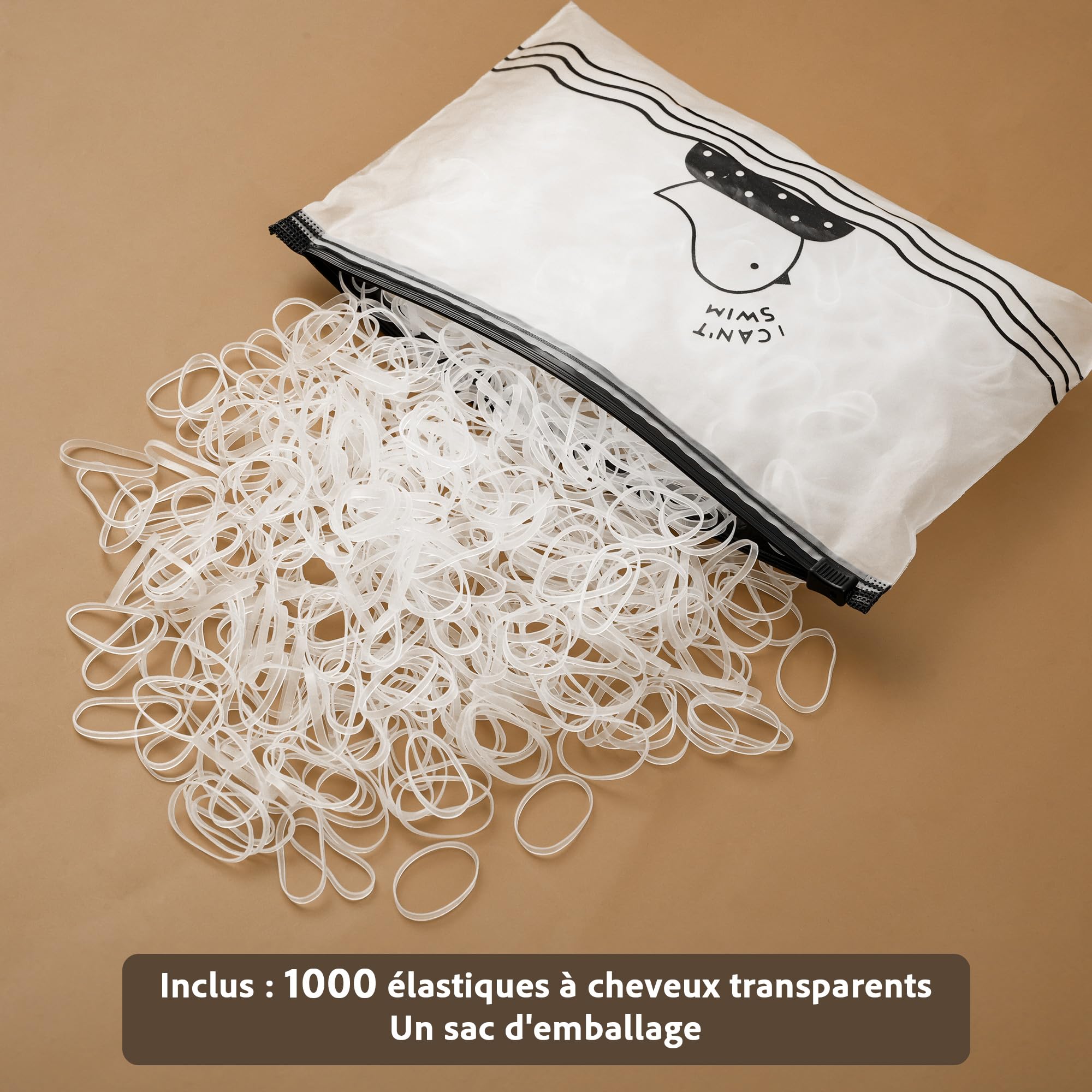 Gomas Pelo Niña Transparentes, 1000Pcs Gomas de Pelo Pequeñas Elásticas, para Peinados Diarios y DIY