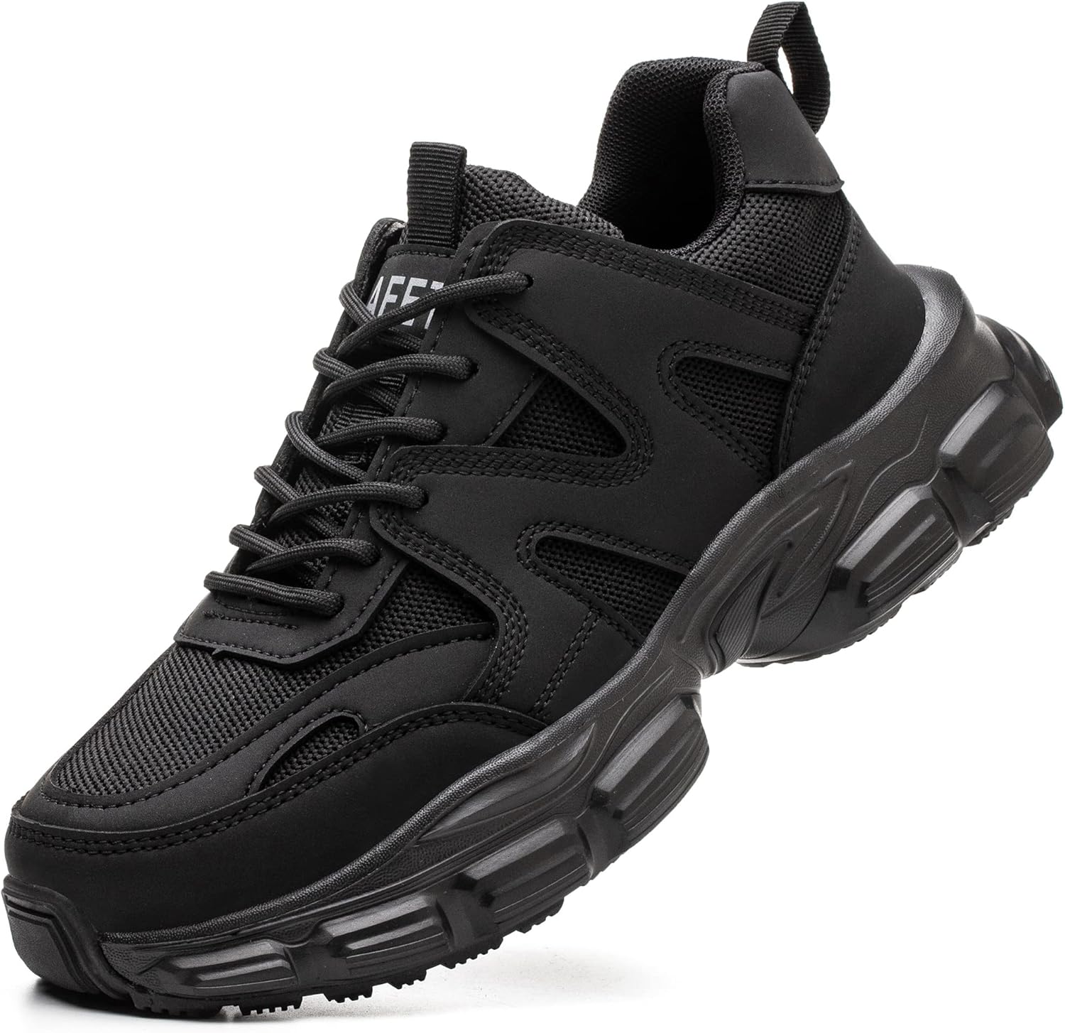 Steel Toe Shoes Women Safety Shoes Lightweight Comfortable Non Slip Thickened Sole Puncture Proof Steel Toe Sneakers Women Size 5.5-10