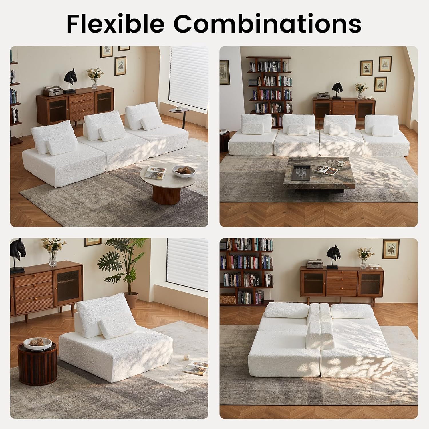 80" White Loveseat Sofa for Living Room, Comfy Cloud Couch Deep Seat Chenille Modern 2 Seater Small Sofa with Thick Cushion, No Assembly Required for Small Spaces