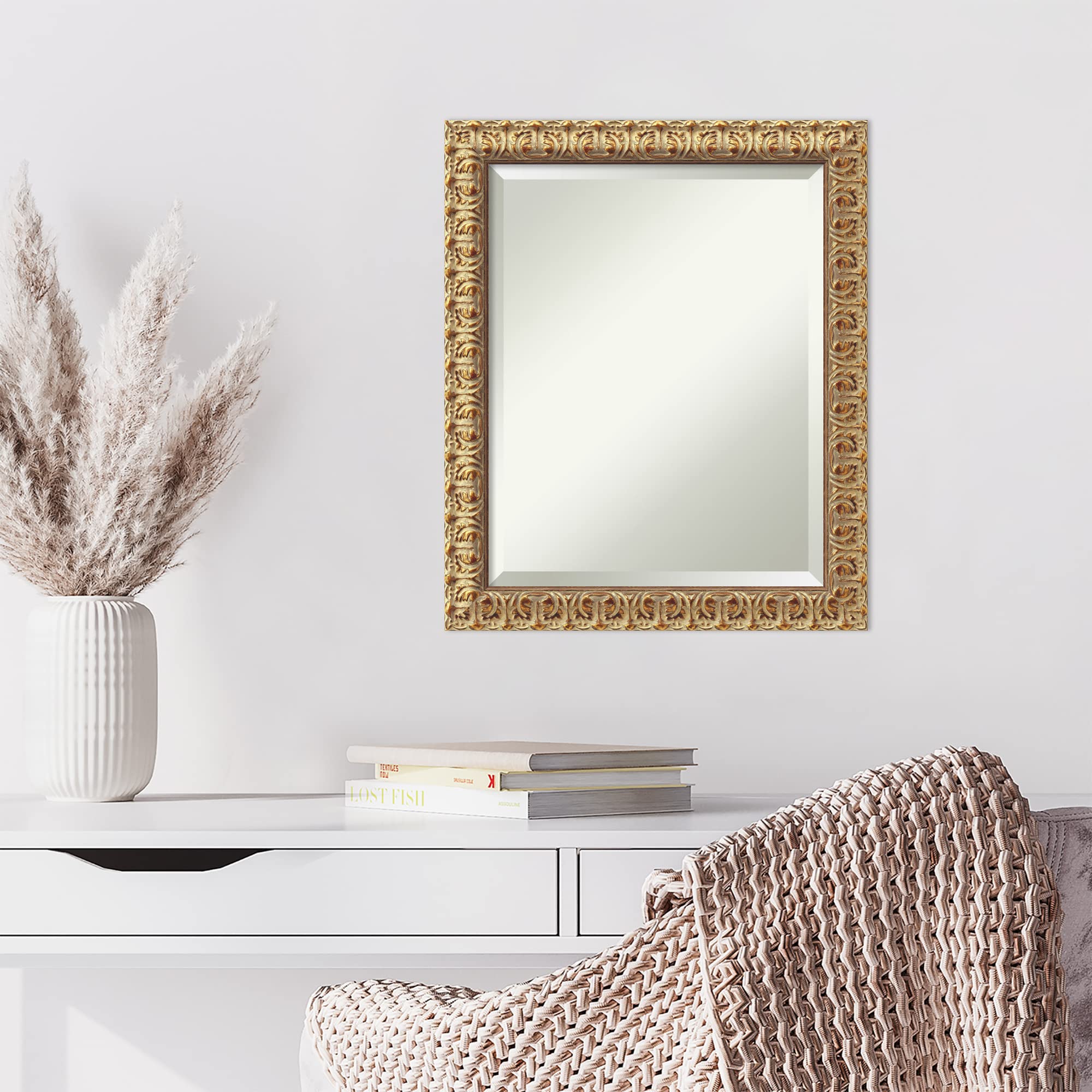 Amazon.com: Amanti Art Gold Wall Mirror 23x19 Florentine Gold
