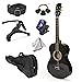 NEW! 30" Left Handed Natural Wood Guitar With Case and Accessories for Kids/Boys/Beginners (Natural)
