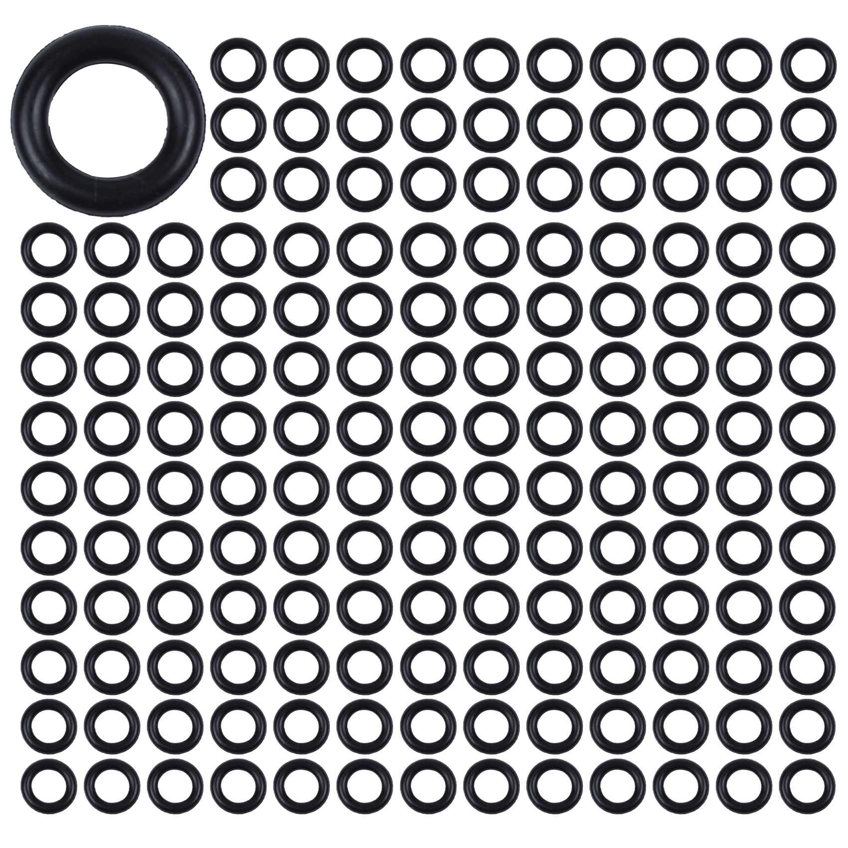 Jnchdghwa Black 400 Pieces Nitrile Rubber O Ring Seals Washers 12 Mm X 2,5 Mm X 7 Mm