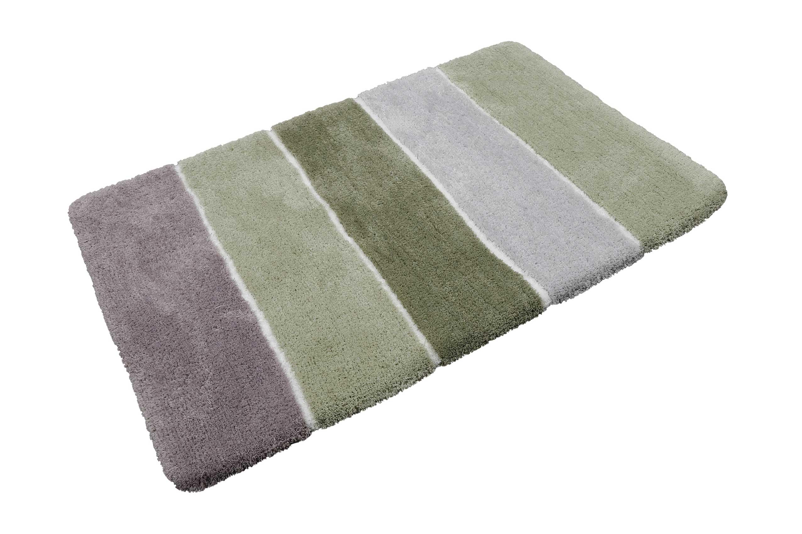 Homie Living Tapis de Bain, Tapis de Bain Moelleux Super Doux l Antidérapant et Lavable Rio Marina (70 x 120 cm, Vert Gris)