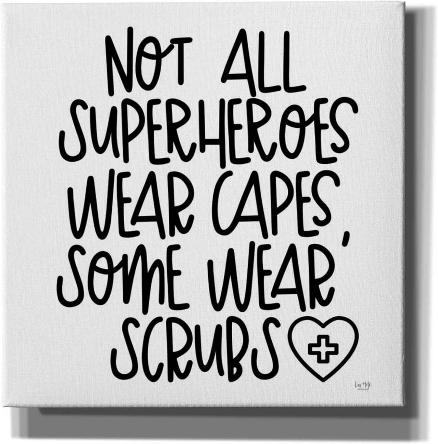 Epic Graffiti 'Not All Superheroes Wear Capes' by Lux + Me Designs, Canvas, Wall Art, 37"x37"