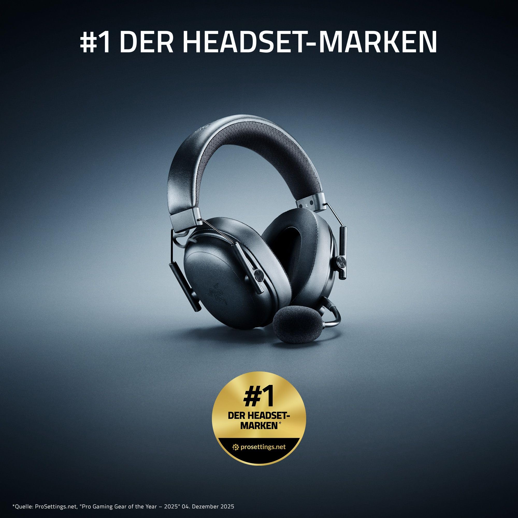 Razer BlackShark V3 Kabelloses E-Sport-Headset Triforce 50mm Treiber THX Spatial Audio Wireless 2,4Ghz Bluetooth Schwarz